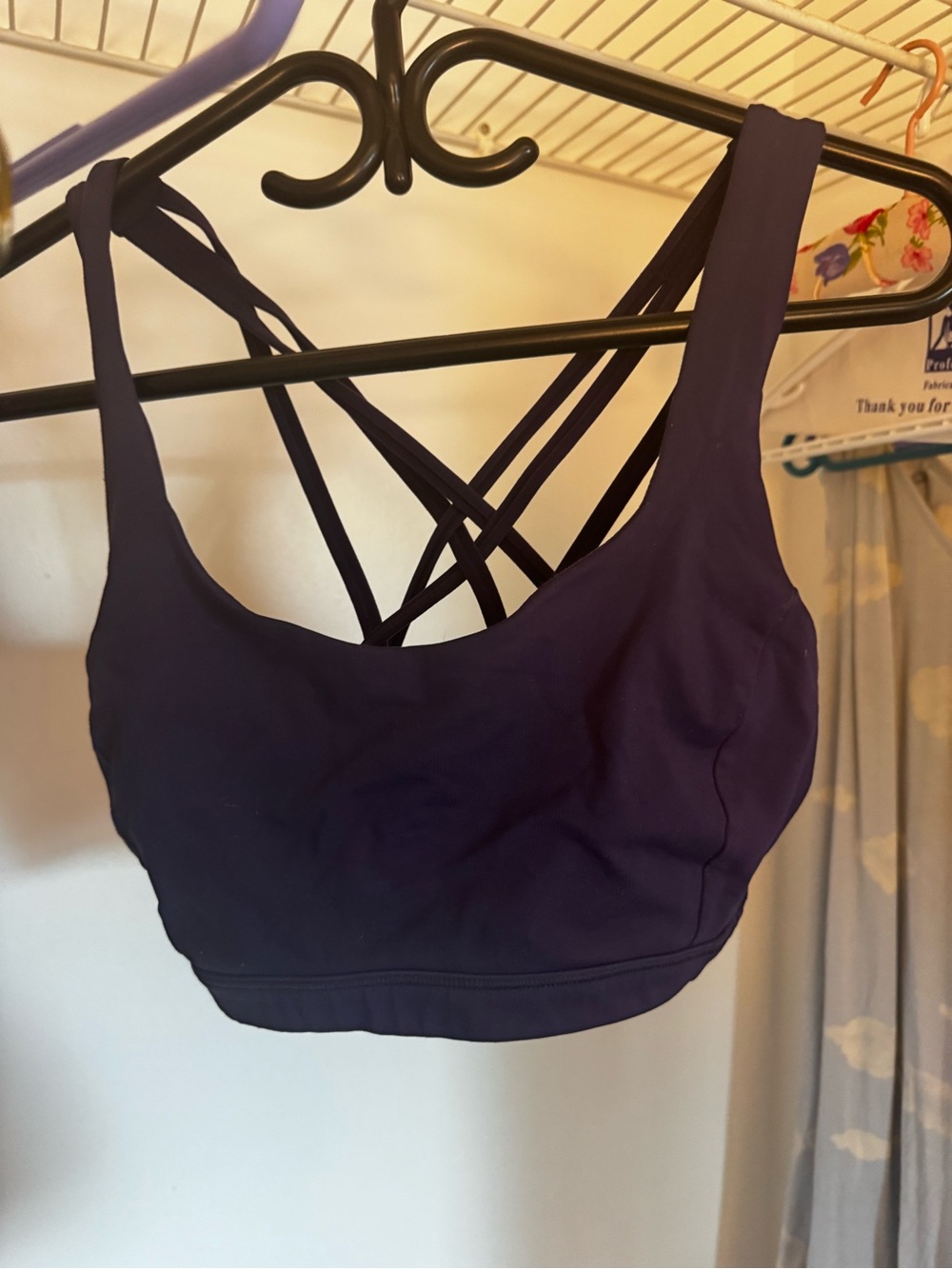 lululemon athletica Deep Purple Strappy Sports Bra